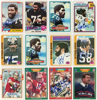 1970-1980s Topps Football Card Collection (225) Including Signed Cards (72) Featuring Greene (6), Montana (2) and Ditka (Beckett PreCert)
